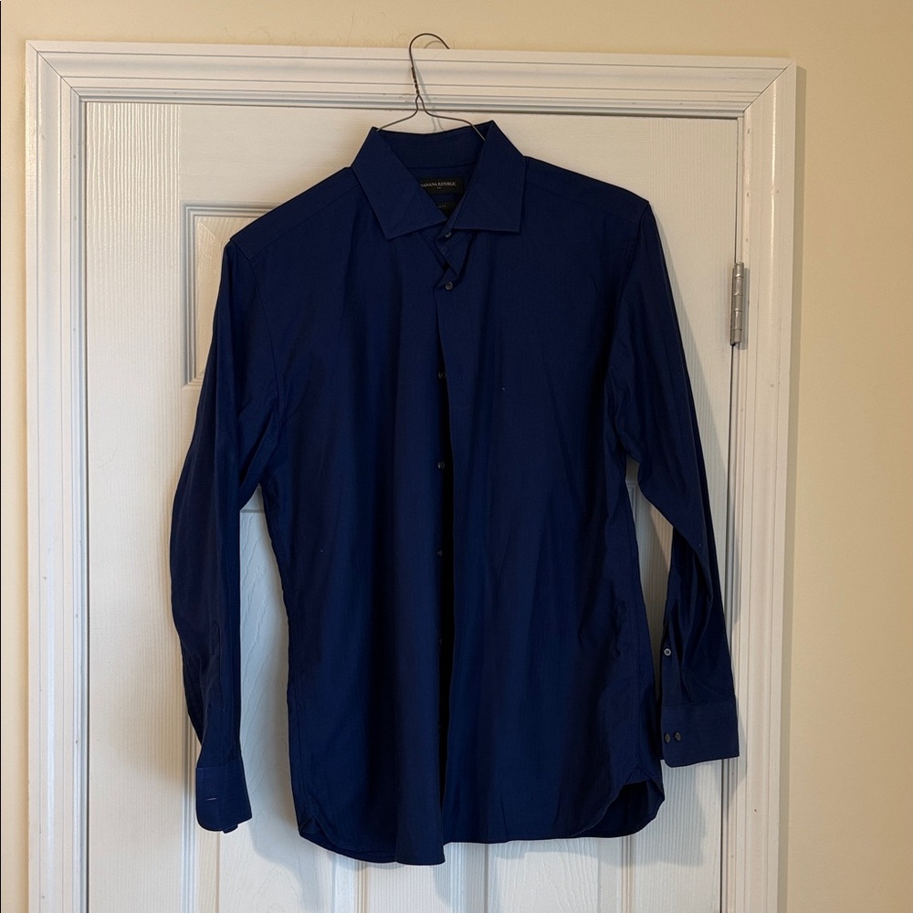 Banana Republic Navy Slim Fit Shirt